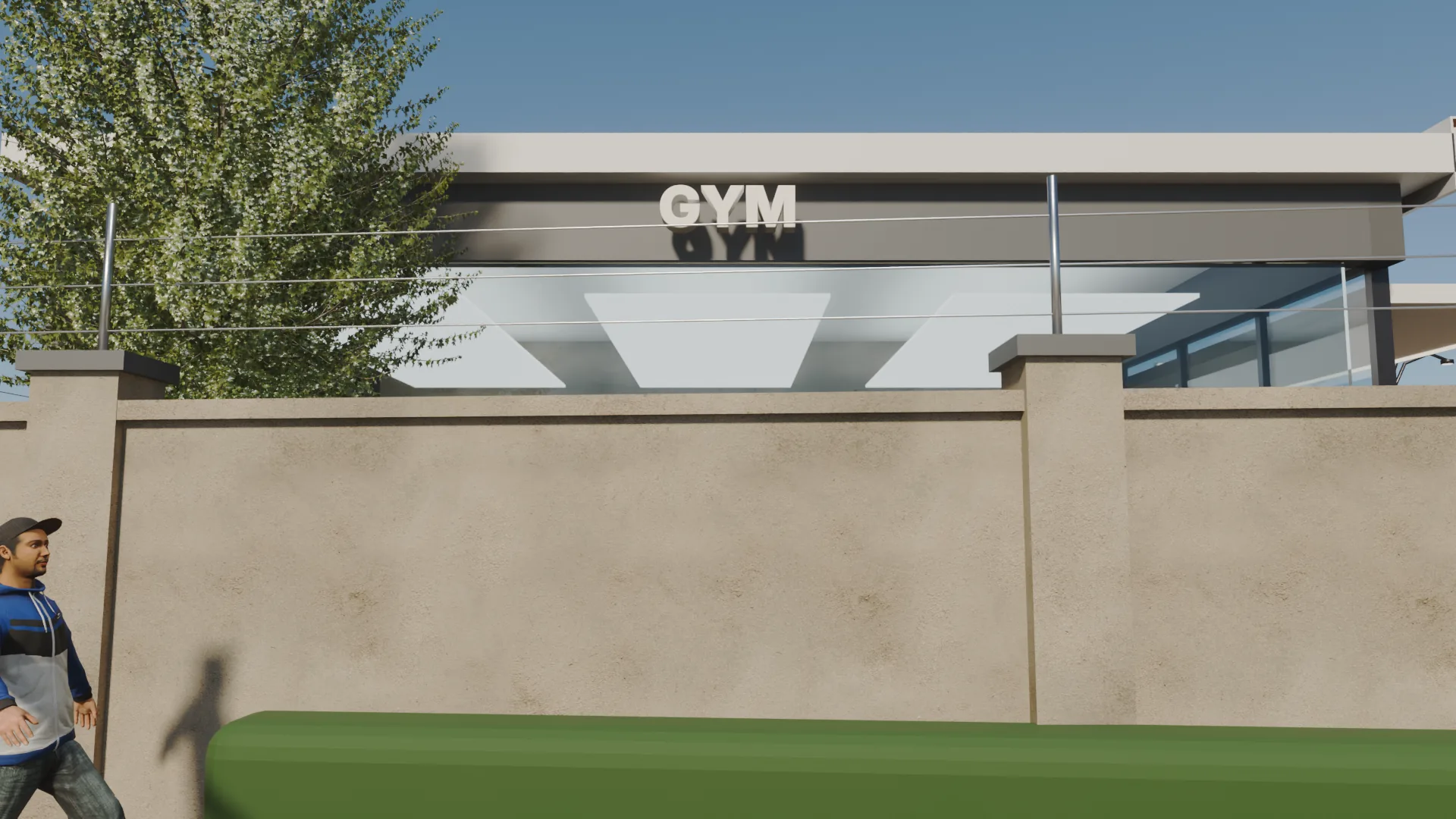 3D render of the gym at Orange County, Epe